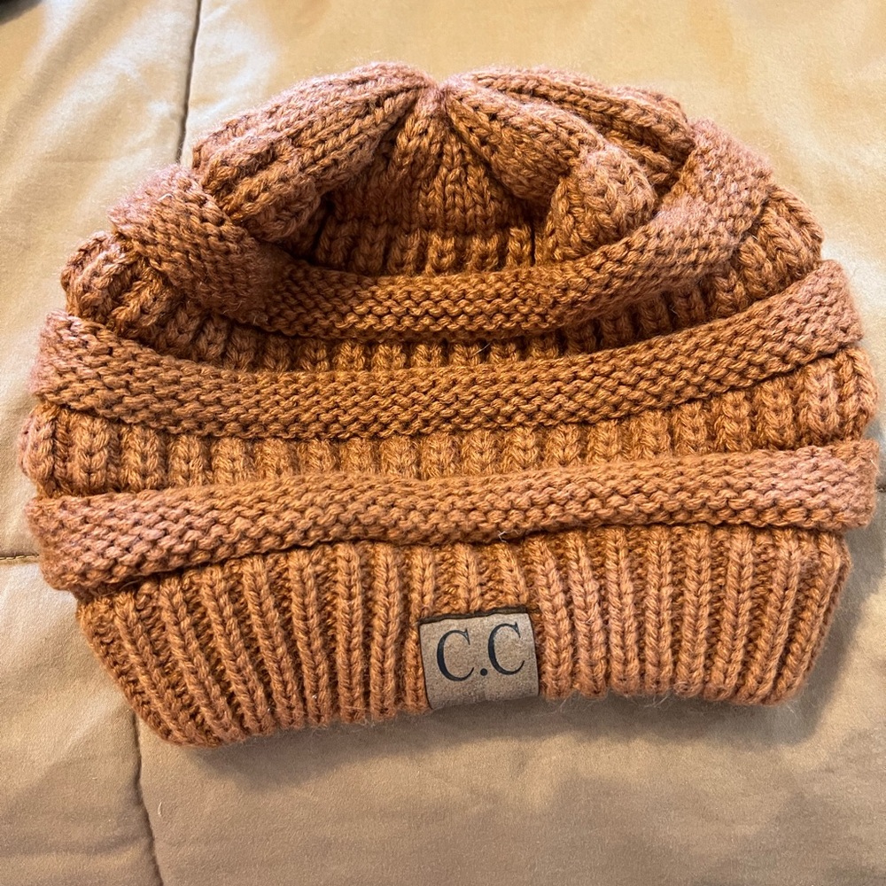 C.C Kids Tan Knit Beanie